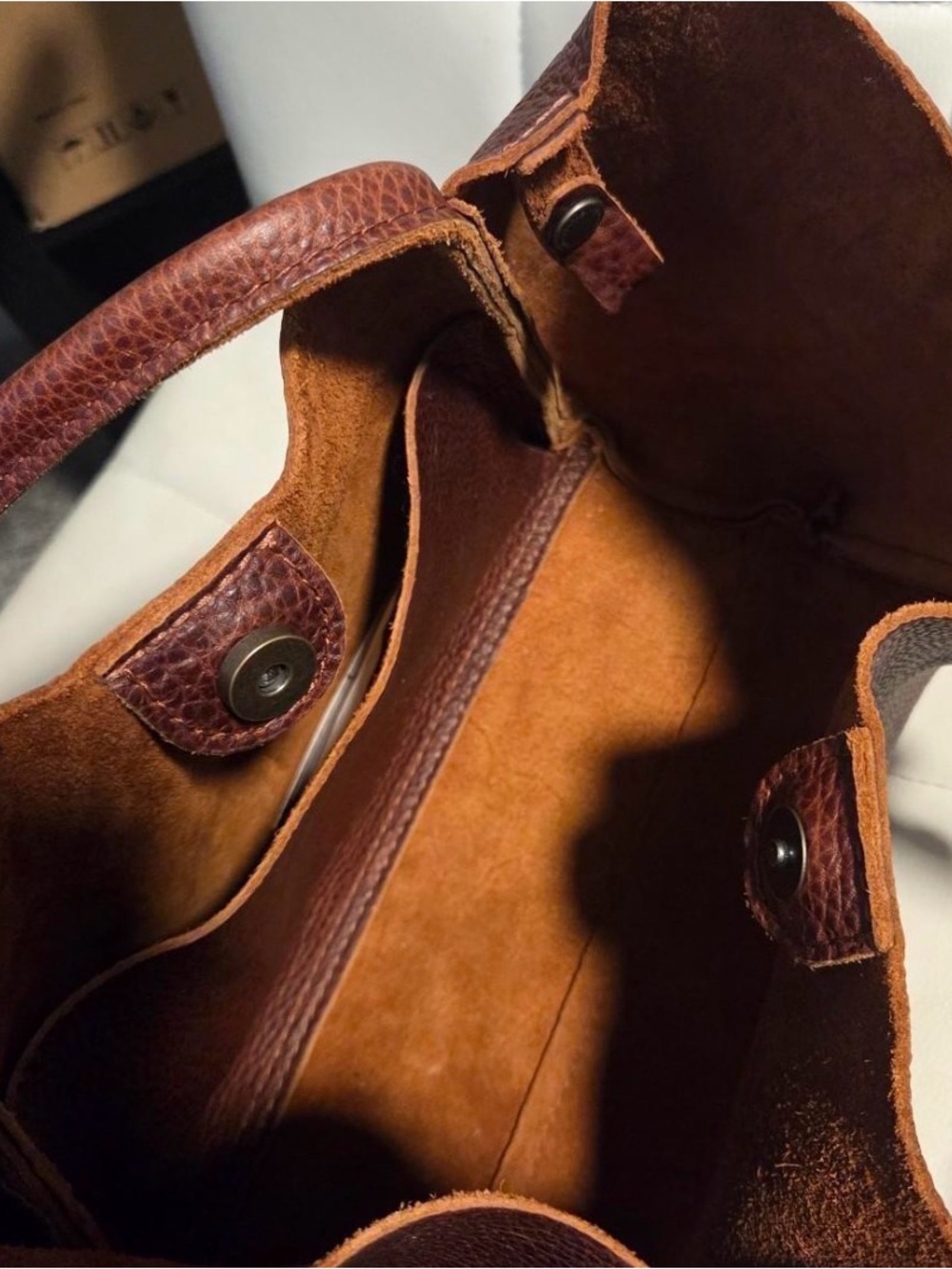 Portland leather Verona medium tote nutmeg - Picture 5 of 8